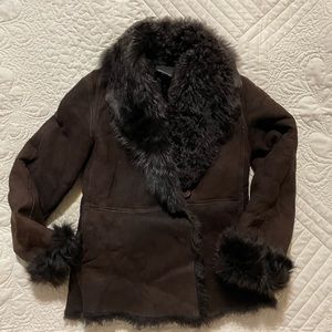 Rich Chocolate Shearling Fur jacket